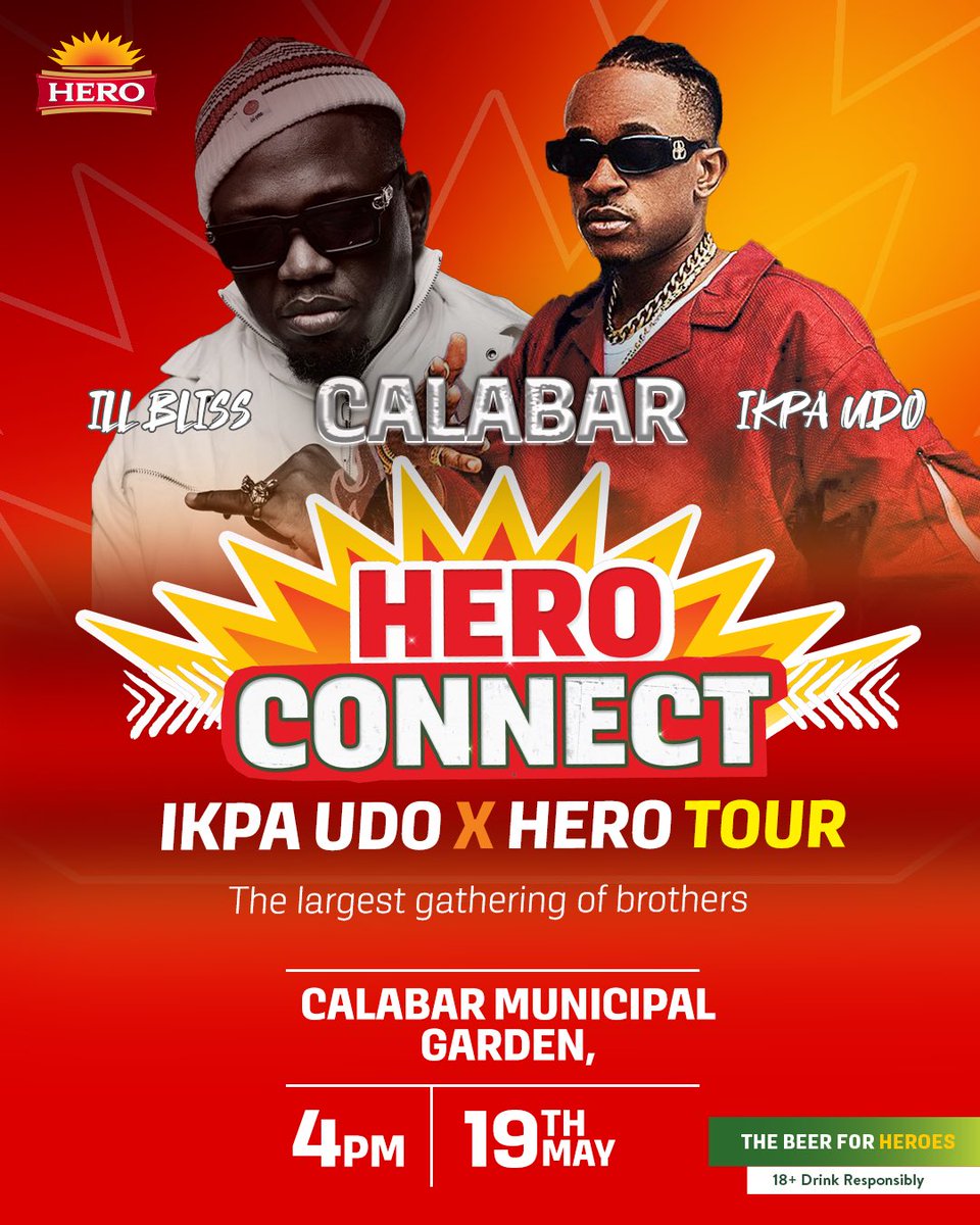 Uyo, Eket & Calabar Heroes, one of our own @Ikpa_Udo and Oga boss @illBlissGoretti will be connecting live with heroes🔥 Come have a rewarding evening with your faves Make sure to tag a brother in the comment that deserves have a rewarding show💪🏾 Kpe!🙌🏾 #HeroConnect2024