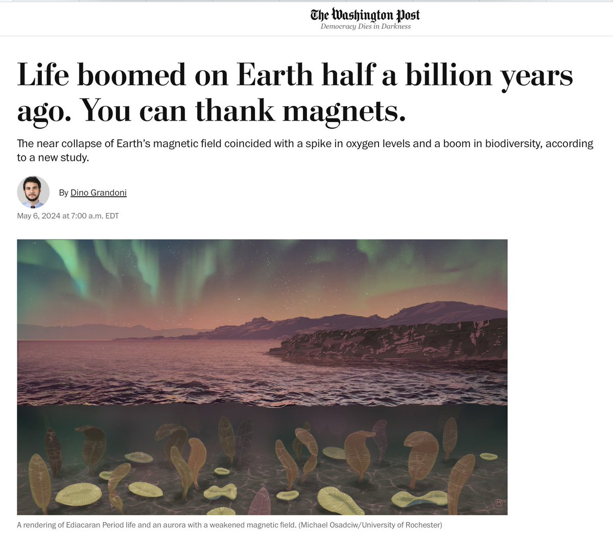 Omitted by WaPo @dino_grandoni: When 'life boomed on Earth' 500 million years ago during the Cambrian period, atmospheric CO2 levels are estimated to have been 7,000 ppm -- a whopping 175 times greater than today's level. CO2 is life. Not mass extinction.…