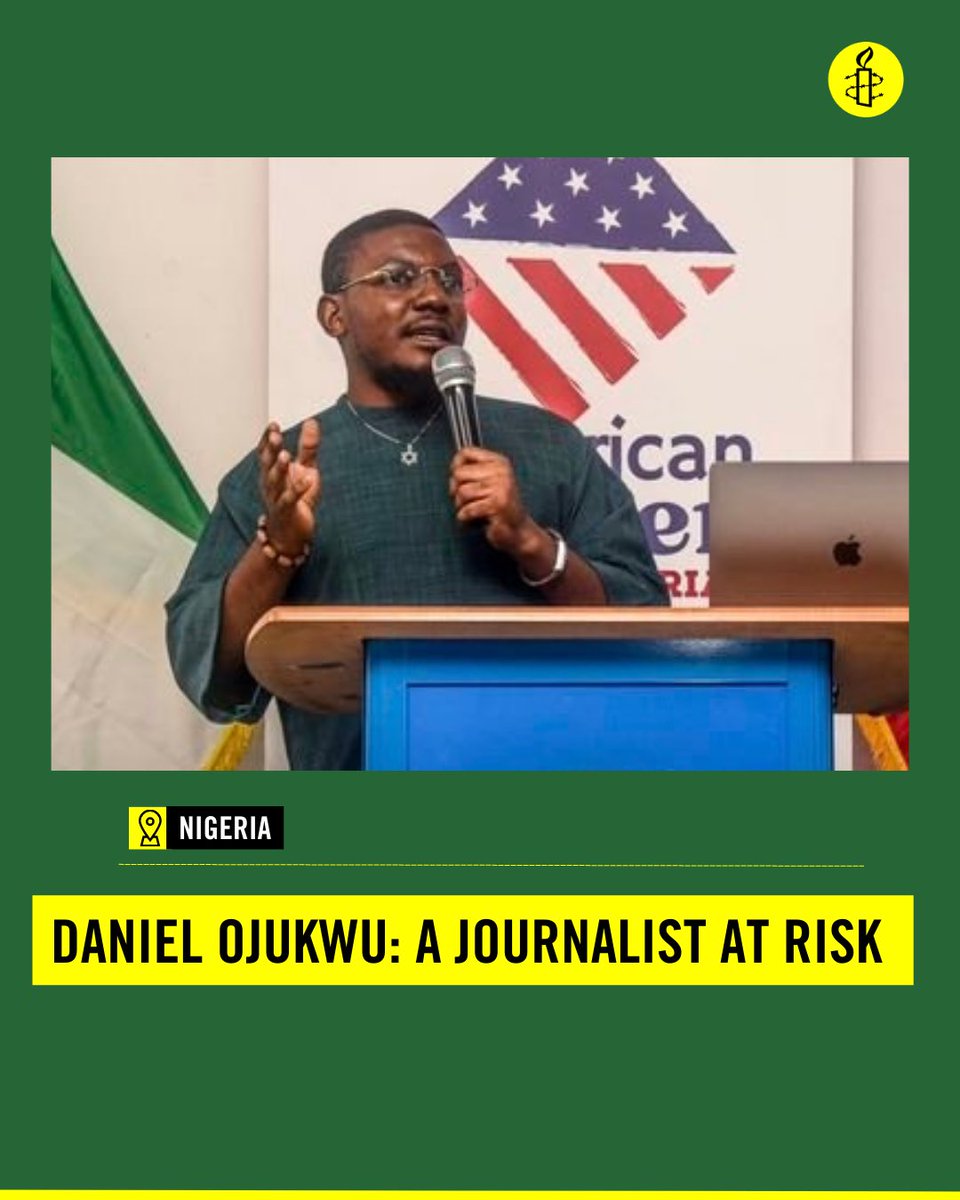 DAY 8 OF INJUSTICE! Daniel Ojukwu, a journalist doing his job diligently, remains detained, silenced, and denied his freedom. He was simply reporting the truth, and the Nigerian Police must end this charade and release him UNCONDITIONALLY! We won't relent until he's free to…
