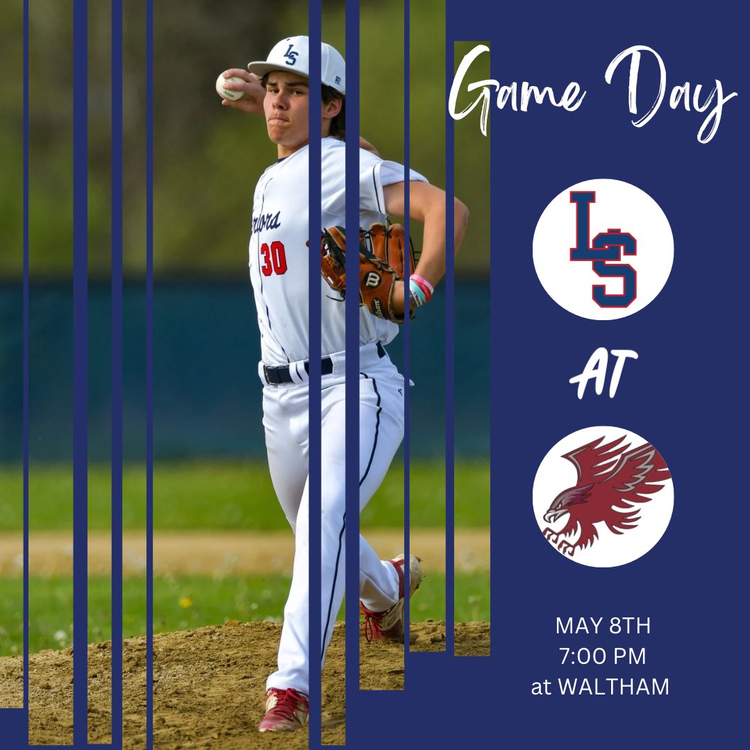 Lights come on tonight!

🆚 Waltham
📅 Wed, May 8th
📍 Waltham
🕓 7:00 p.m.
💻 bit.ly/LS_Varsity