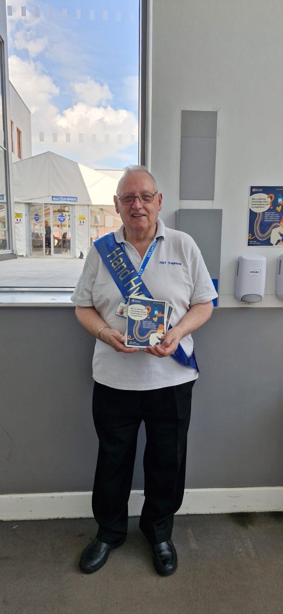 A big thank you to our volunteer Robert who is raising awareness of all things Hand Hygiene today at New Cross Hospital following World #HandHygiene Day 🖐️🫧 Hand Hygiene is so important, and we should all play our part in keeping our hospitals safe💙! @G12PRY