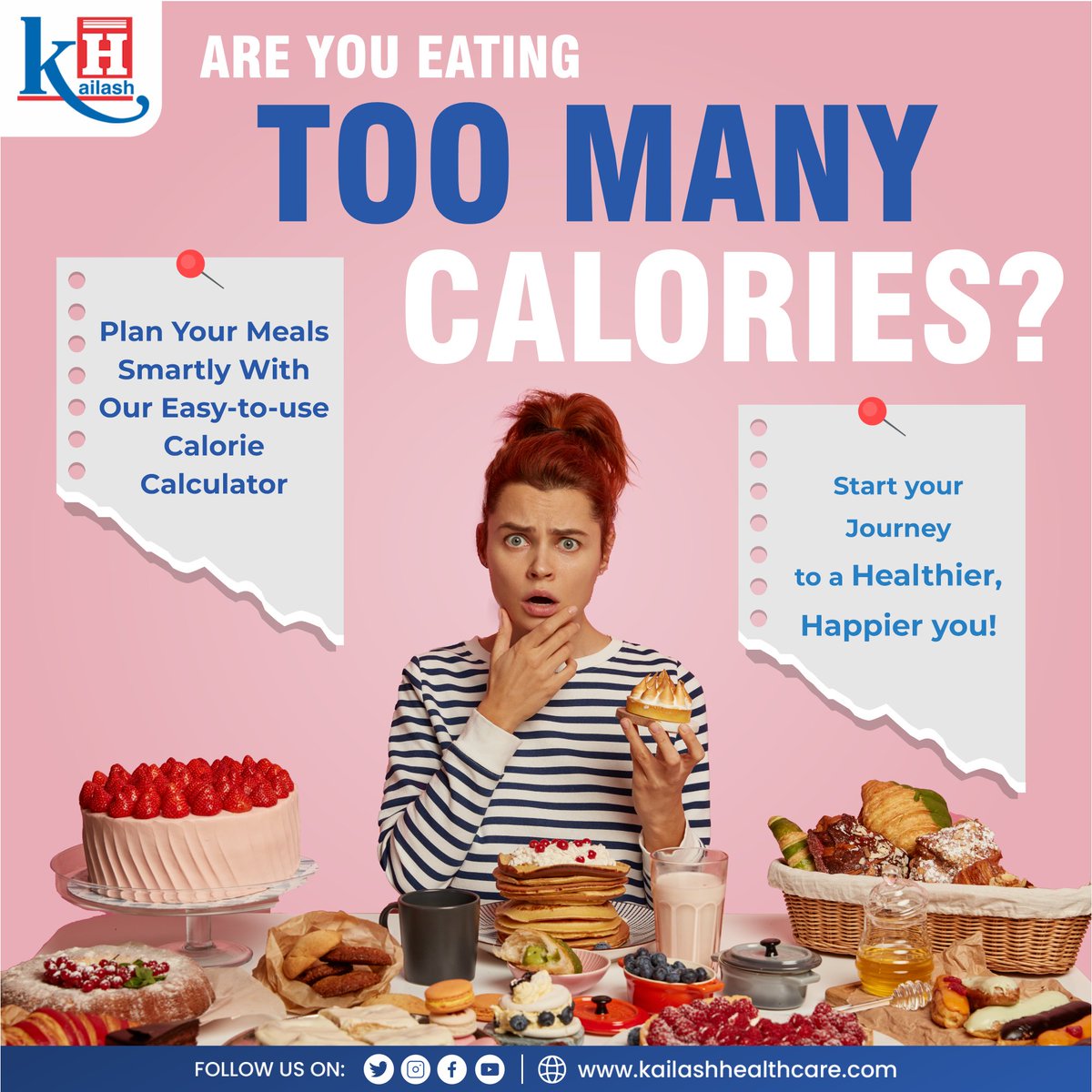 Are you taking up too many calories? Plan your meals smartly with our easy-to use calorie calculator: kailashhealthcare.com/Service/Calori…