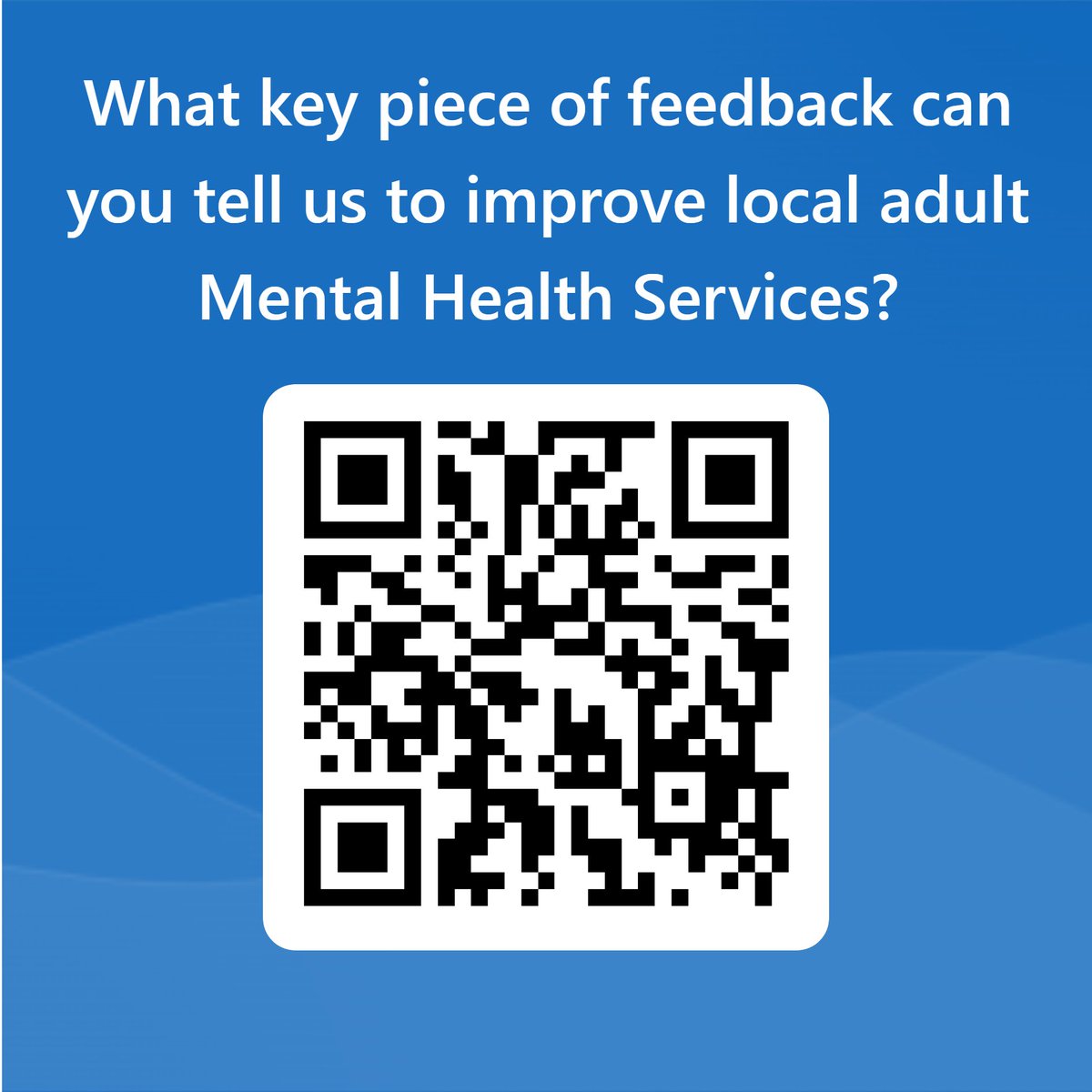Are you a patient or carer who has experienced our Adult Mental Health Services across Hull and East Riding? Please leave us some feedback by clicking this link: forms.office.com/e/JVCXGkk60P or scanning the QR code below.