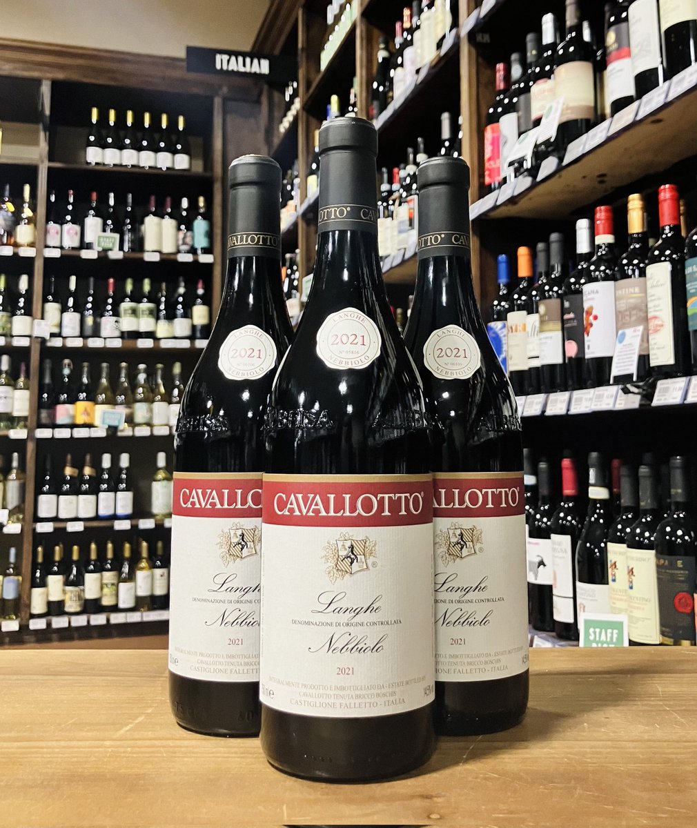 Cavallotto 2021 Nebbiolo from Langhe on Piedmont. This Langhe Nebbiolo is fruit from younger vines of Cavallotto's Barolo estate, vinified in nearly the same way as their Barolos. Drinks like a bigger pinot noir. #italianwine #nebbiolo #langhe #piedmont