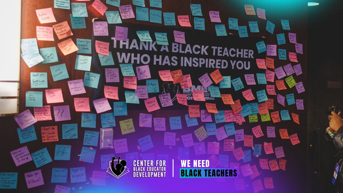 #WeNeedBlackTeachers!

This #TeacherAppreciationWeek, we hope you're taking the time to especially #ThankABlackTeacher. That's why TOMORROW, May 9th, we will celebrate Black Teacher Appreciation Day.

Join us: thecenterblacked.org/black-teacher-…