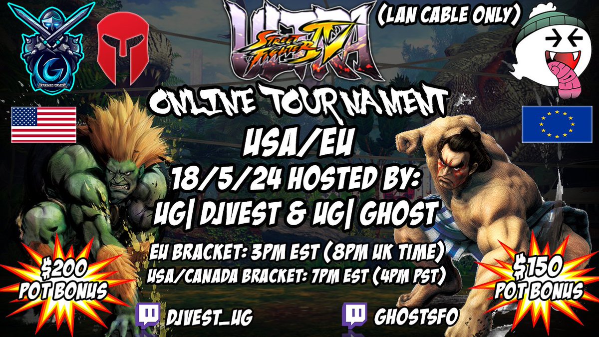USF4 IS BACK ON THE MENU PEEPS!!

2 tournaments back to back (Europe + NA) 
MASSIVE POT BONUS FOR BOTH
Guest commentary
Pigeons

Discord link below, sign up and get that VS Fighting practice 👻