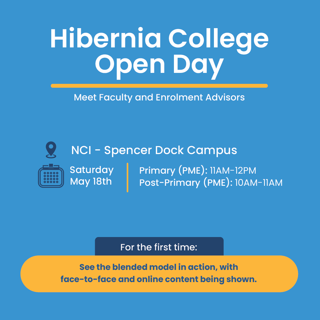 HiberniaCollege's tweet photo. Join our #OpenDay to experience our online content and elements of a face-to-face day. Meet our Faculty and Enrolment Advisors, and get personalised advice on your application journey. Register now here: https://t.co/VekU698Tle. #HCOpenDay #HiberniaCollege #HCBecomingATeacher https://t.co/m9QLBnAC0V