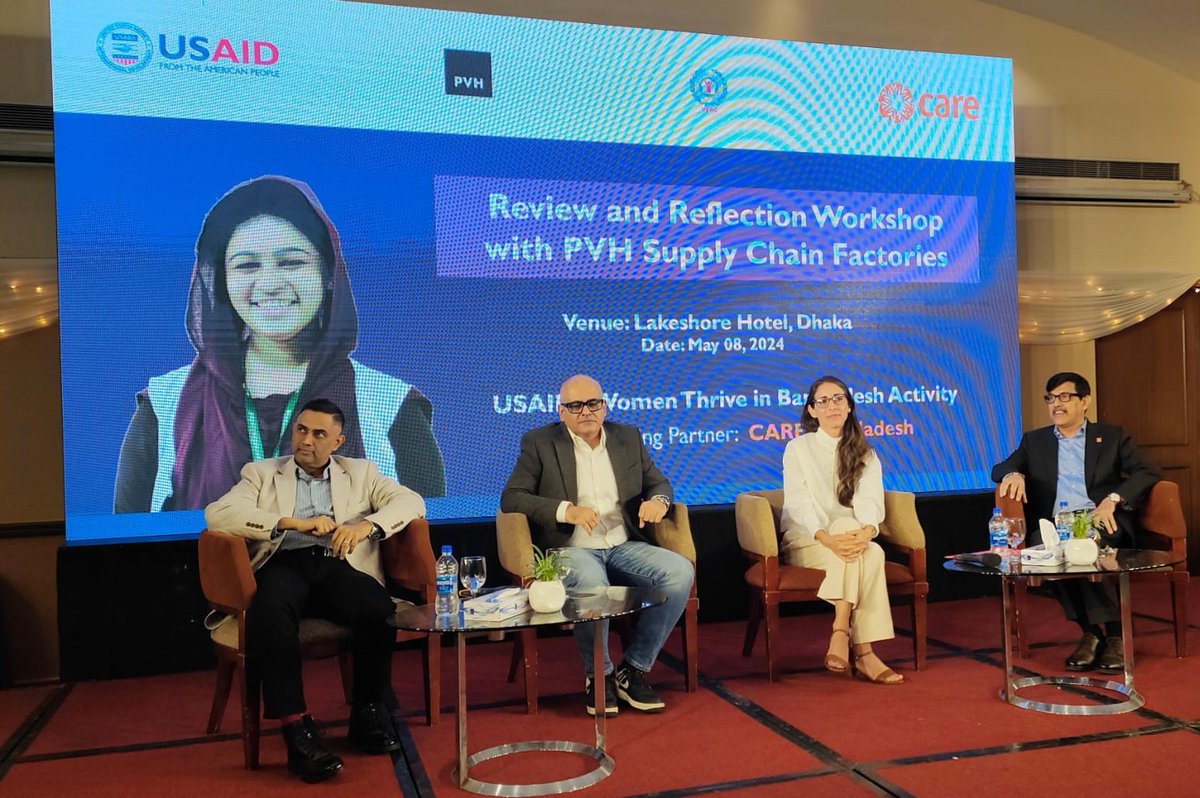 @PVHCorp supply chain factories are committed to providing soft skills training to advance women’s empowerment as part of the PACE program. @CAREBdesh , through @USAID_BD's Women Thrive in Bangladesh project, will train over 100,000 women workers by 2026.