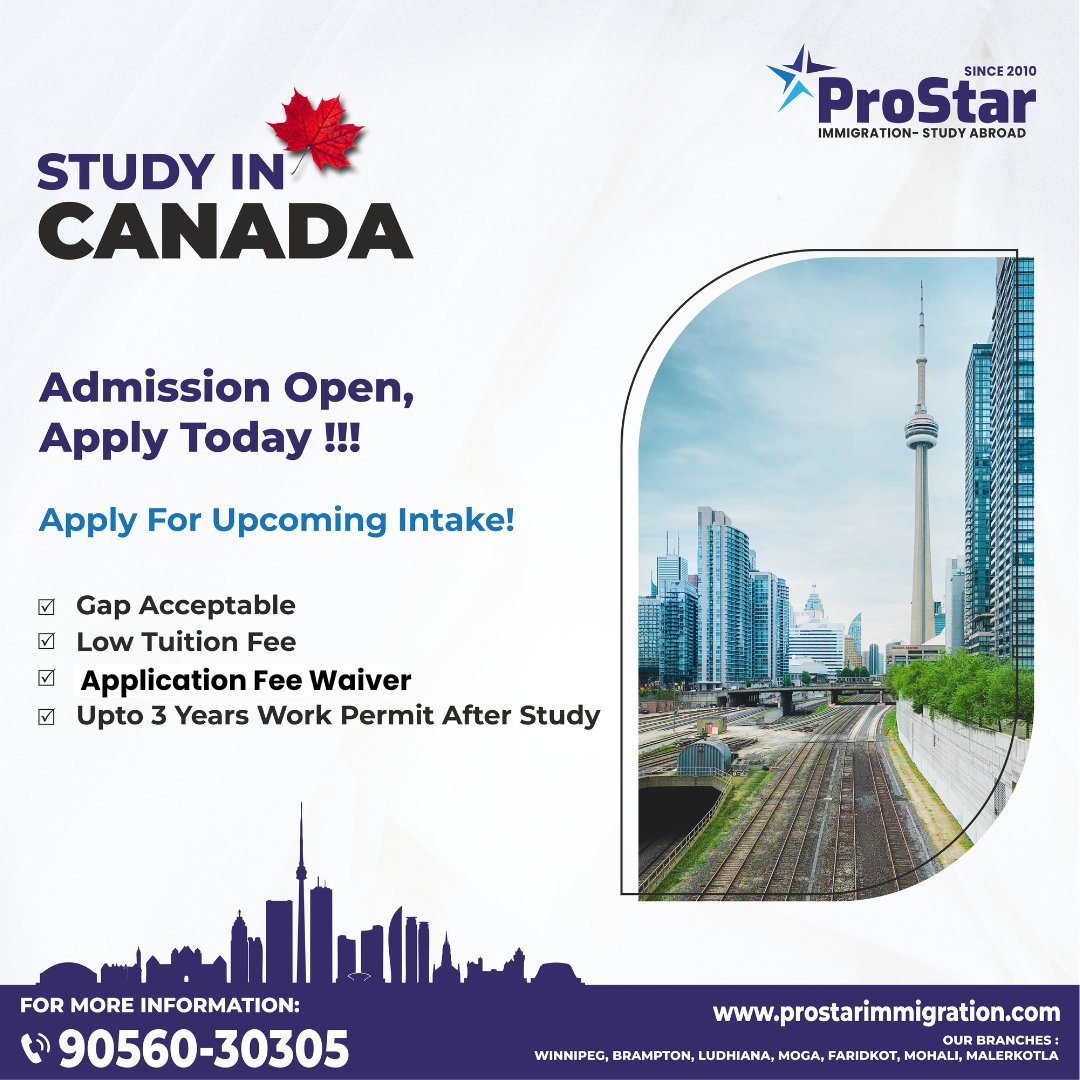 #StudyInCanada #AdmissionOpen #ApplyNow #WorkPermit #GapAcceptable #LowTuition #OpportunityAwaits 🇨🇦