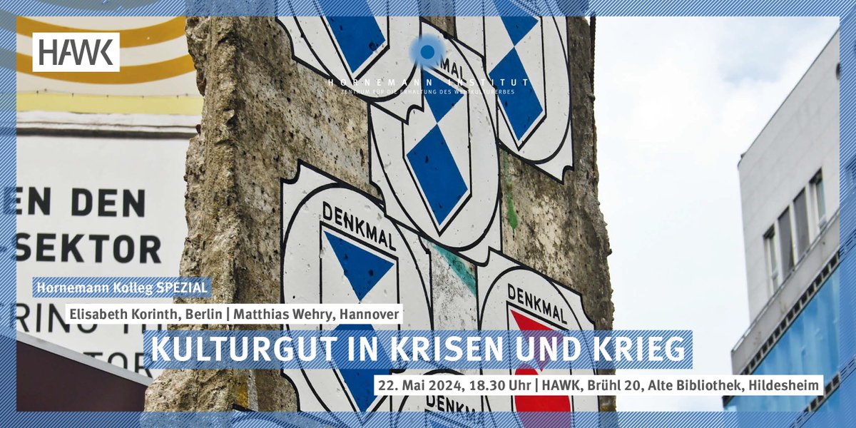 Erfahrt, wie internationale Abkommen wie die Haager Konvention helfen, das kulturelle Erbe in Krisenzeiten zu schützen. Diskutiert mit über Herausforderungen und Lösungen. #Kulturschutz #HaagerKonvention

Wann? 22. Mai 2024 um 18.30 Uhr
Wo? Alte Bibliothek, Brühl 20, Hildesheim