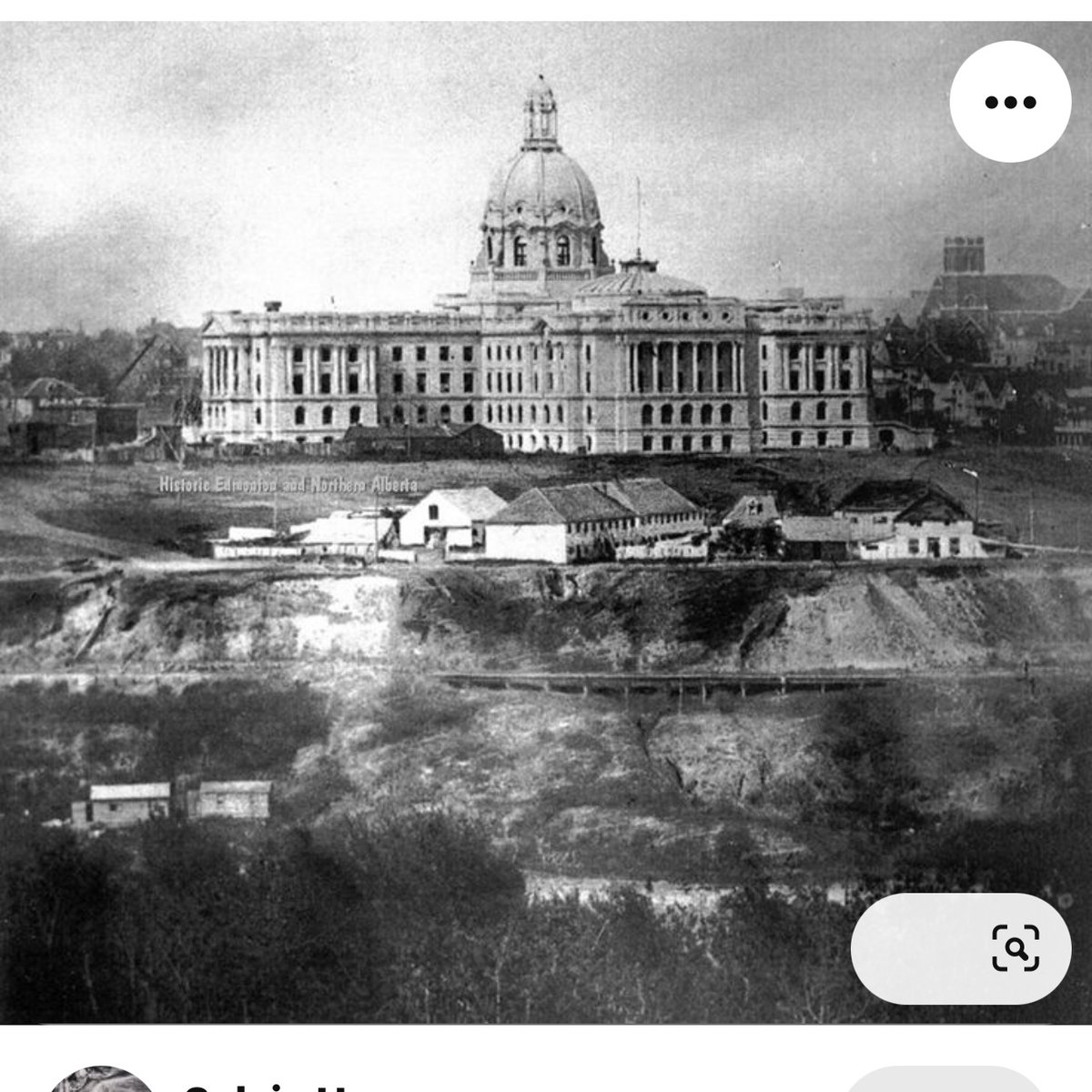 Edmonton Alberta. 

“ Legislature and Fort Edmonton, 1912.”

An incredible ancient Tartaria building. 

Remember—- the interior of these capitals are phenomenal. 

Our shacks in front as we repopulated. 

Our history is a total fabrication.