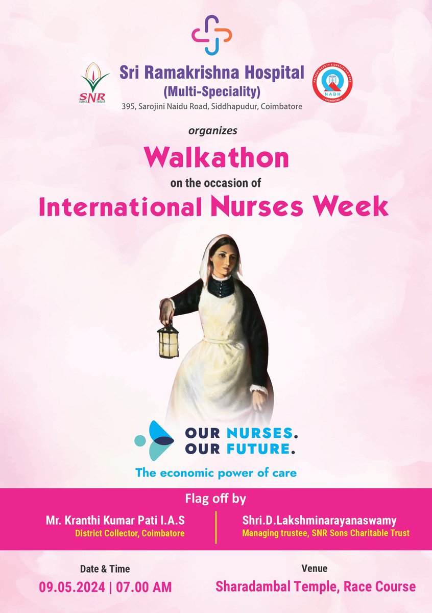 Sri Ramakrishna hospital organizes Walkathon on the occasion of #InternationalNursesWeek!🏥 

#hospital #health #healthcare #sriramakrishnahospital #coimbatore #healthandwellness #multispecialityhospital