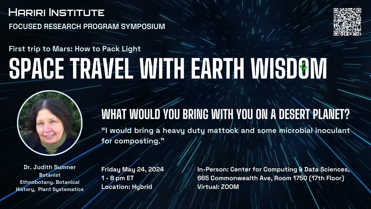 What would you bring with you to a desert planet? Here's what our speaker, Botanist Judith Sumner, has to say. ➡️ Join the discussion at our symposium 'Space Travel with Earth Wisdom': spr.ly/6012jPMus #space #science #ecology #sustainability #ML