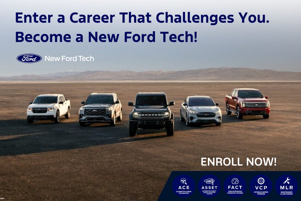 You're not meant for a cubicle, enter a career as a service technician 📢🔧 #Autotechs are in demand and #NewFordTech programs like ASSET, FACT, MLR, or the Veteran Careers Program provide you with the skills needed by dealerships everywhere! Learn more ➡️bit.ly/3WAbAWL