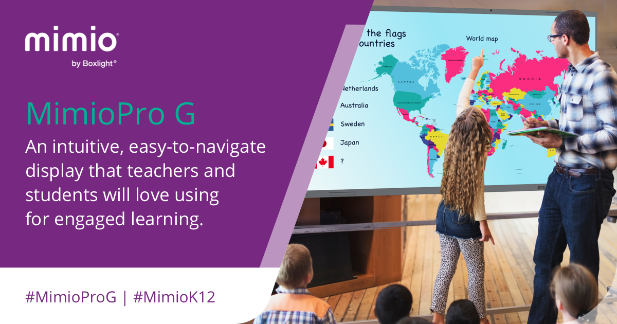 Frustrated with hard-to-navigate interactive displays? Experience ease with #MimioProG, elevating student engagement and enriching the learning experience.

For a dynamic demo 👉🏼hubs.la/Q02wv5SZ0

#IFPD #interactivelearning #EDLAcertified #Googlecertification #edtechchat