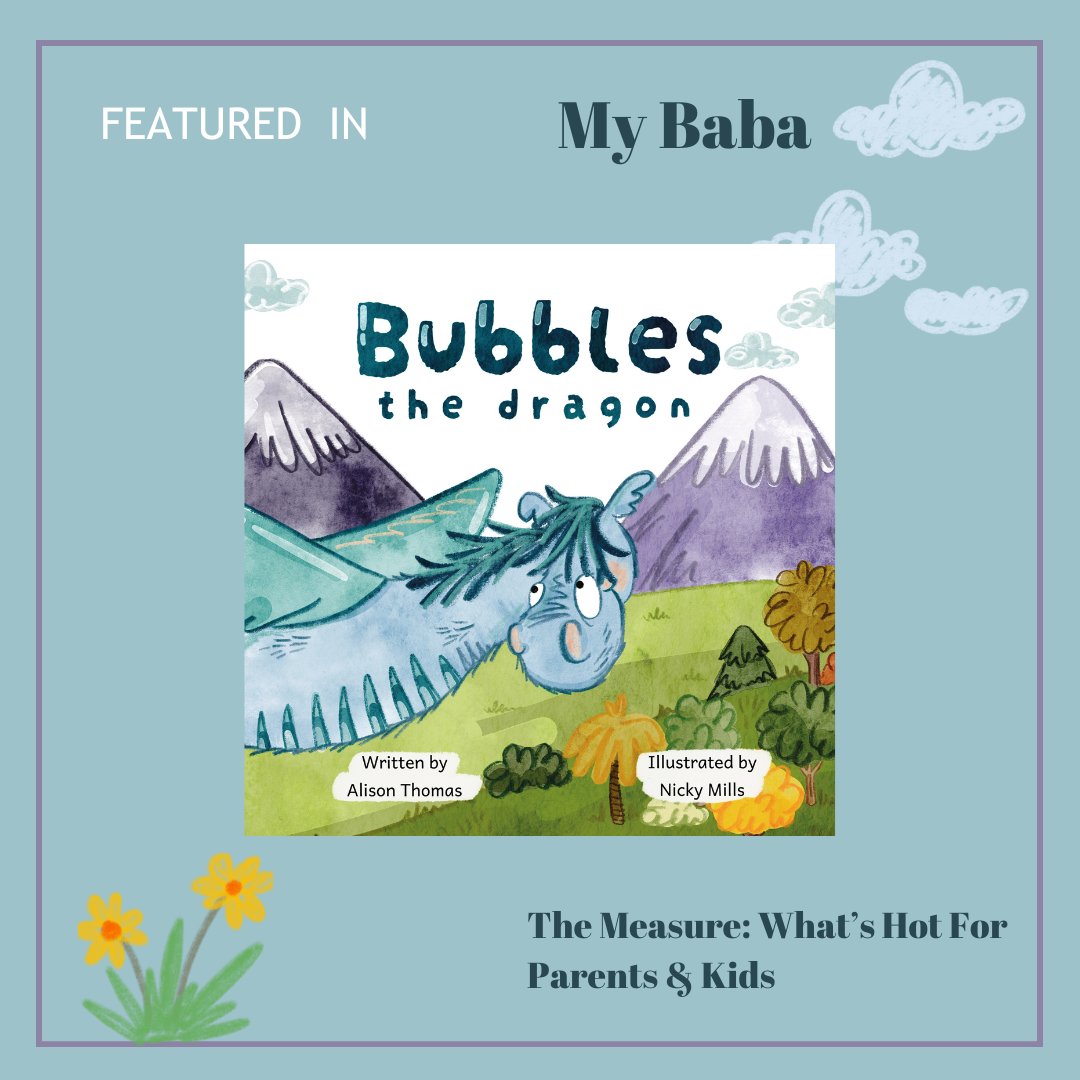 Great to see 'Bubbles the Dragon' by Alison Thomas featured on @mybabatweets 'What's Hot for Parents and Kids' list! See the list here: tinyurl.com/eapb3efb More about the book: tinyurl.com/5h8tzfke