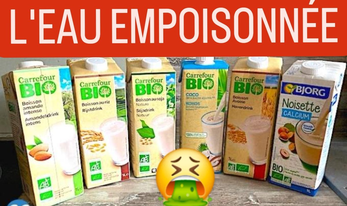 LE LAIT VÉGÉTAL N'EXISTE PAS! Une plante végétale ne peut pas produire du lait! Arrêtez de vous faire tromper sur ce que vous donnez à votre corps! De plus ce poison (avec en moyenne 95% d'eau 😅 et de 💩) coûte cher à votre santé et à votre porte-feuille!