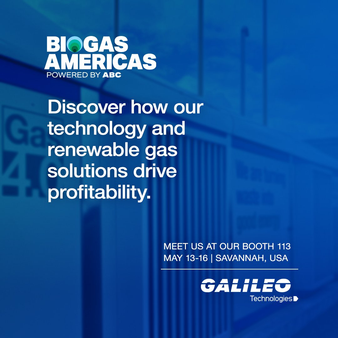 Excited to join @biogasamericas in Savannah, USA! From May 13-16, we'll be showcasing how our innovative technology transforms gas projects. Discover more at: hubs.li/Q02tWX5G0 #biomethane #biogas #RNG #goodenergy #biogasamericas #BiogasAmericas2024