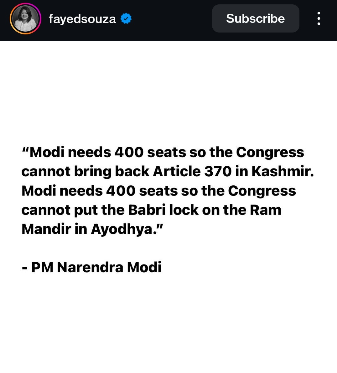 Modi needs 400 seats to bring in rapists, thugs, goons, and corrupts into the Parliament in the name of Acchedin. 
We've seen who all are joining BJP in the name of alliances and what are the allegations against them.