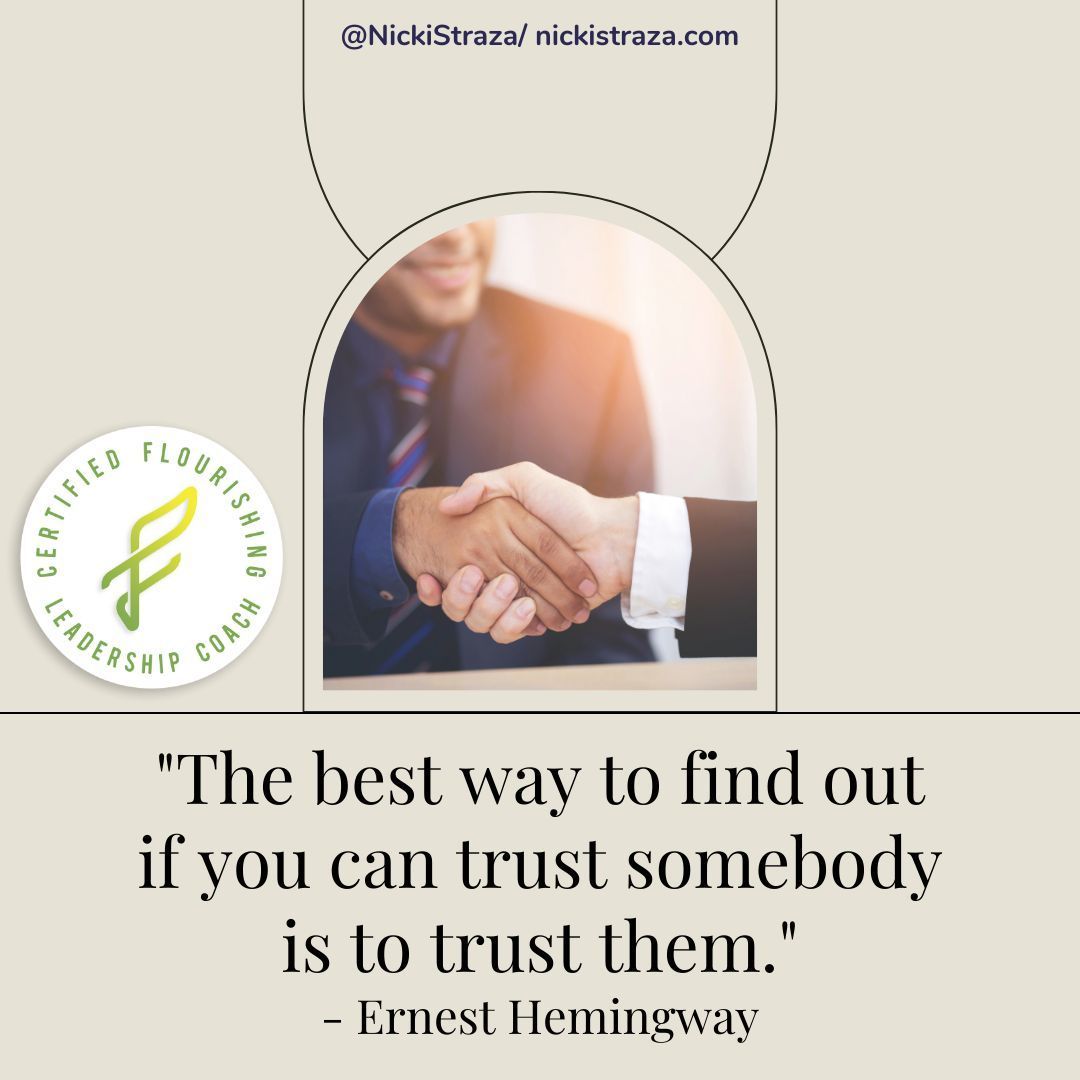 How can we embrace the wisdom of Ernest Hemingway today and give someone the chance to prove their trustworthiness?

#NickiStraza #ErnestHemingway #Trust #Wisdom