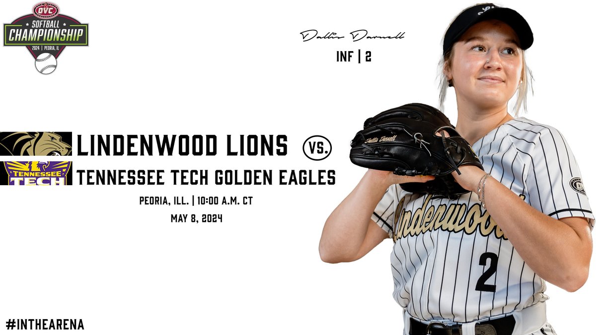 Starting off bright and early at the OVC Championships in Peoria, Ill. with @LindenwoodSB ⬇️🦁🥎 🆚#7 Tennessee Tech 📍Peoria, Ill. 🏟️Louisville Slugger Sports Complex 🕙10:00 a.m. CT 📊tinyurl.com/28mj2hws 📺tinyurl.com/5n7nc6t9 #NewLevel // #OVCit