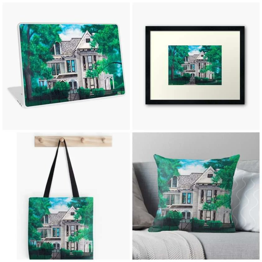 May 8th is the birthday of Harry S Truman.  This is my oil painting of the home of U.S. President, Harry S Truman in Independence, MO with some products.   redbubble.com/shop/ap/325618…
#mattstarrfineart #artforsale  #gift #giftideas #homedecor #harrytruman #truman #independence