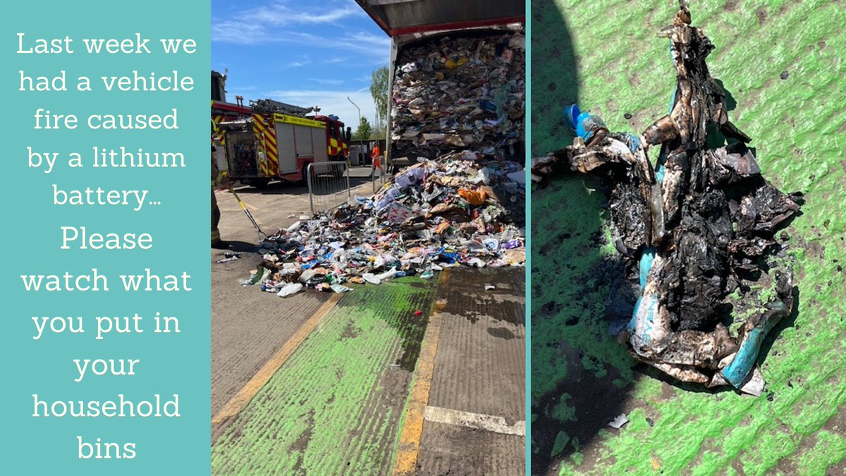 Last week we had a vehicle fire caused by a lithium battery in a household bin. No members of the bin crew were injured, but please watch what you put in your household waste to keep our crews safe and collections running on time. What can you recycle? 👉 orlo.uk/PaT9E