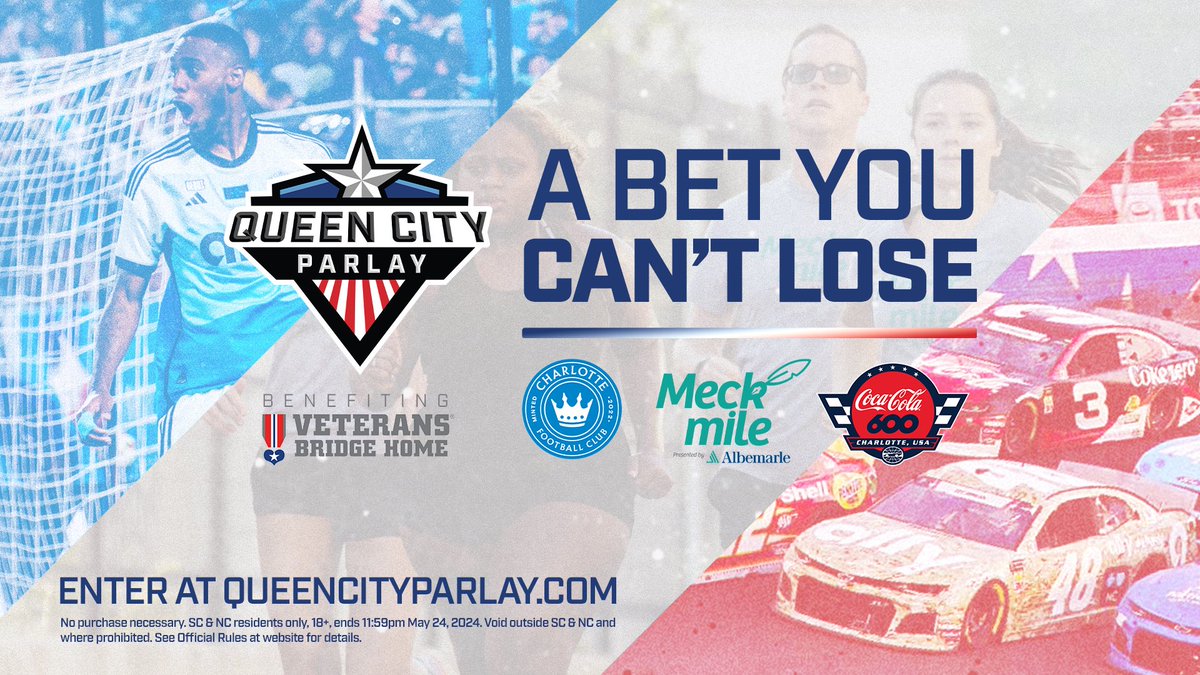 Welcome to the first ever Queen City Parlay! Make your bet for good now as $1 for each entry will be donated to Veterans Bridge Home. Good luck! Enter now at QueenCityParlay.com