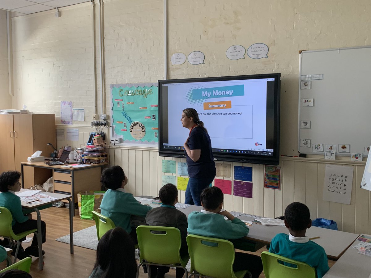 Year 4 were learning all things money with @MyBnk during 1 of 3 workshops! We’re looking forward to seeing them again 😃 @arktindal