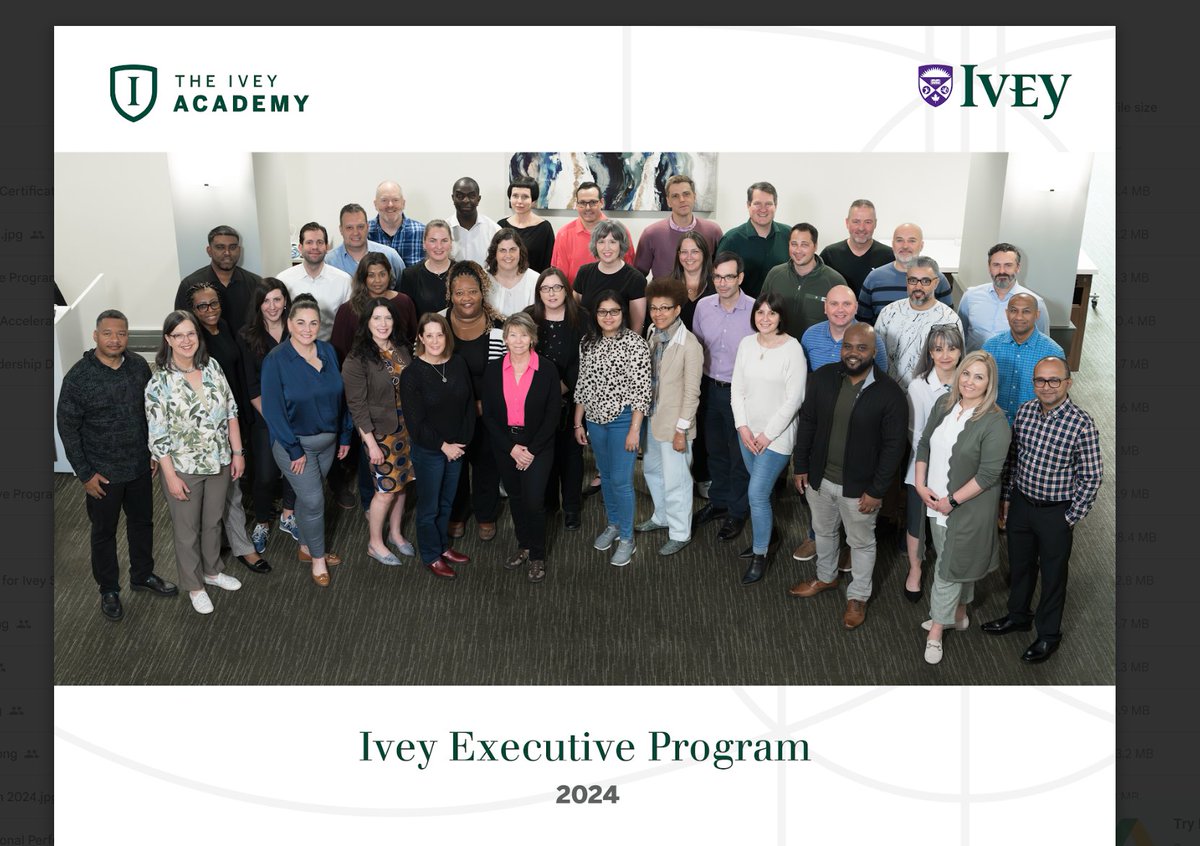 Congratulations to the Ivey Executive Program Class of 2024! 💚 We are proud to play a part in your leadership journey and look forward to seeing the incredible impact you will continue to make in your teams, organizations, and communities. #IveyBusiness @IveyAcademy