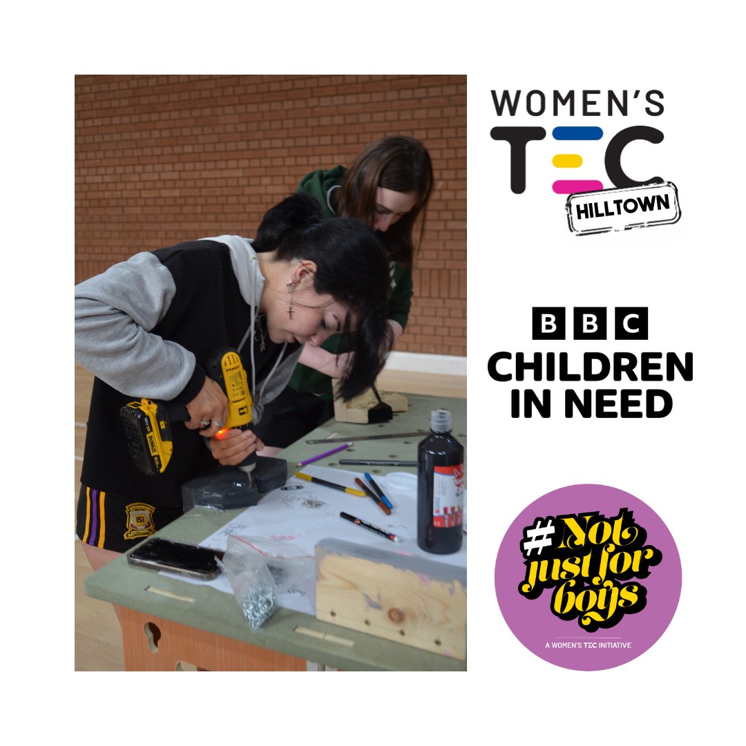 🔨 Our NJFB EA youth group in Newry are crushing it! They’re honing their DIY skill in Hilltown! 💪 Who says DIY is just for boys? These awesome girls are proving that anyone can tackle DIY projects! 🌟 Proudly supported by @BBCCiN! #NotJustForBoys #WOMENSTEC #CiN