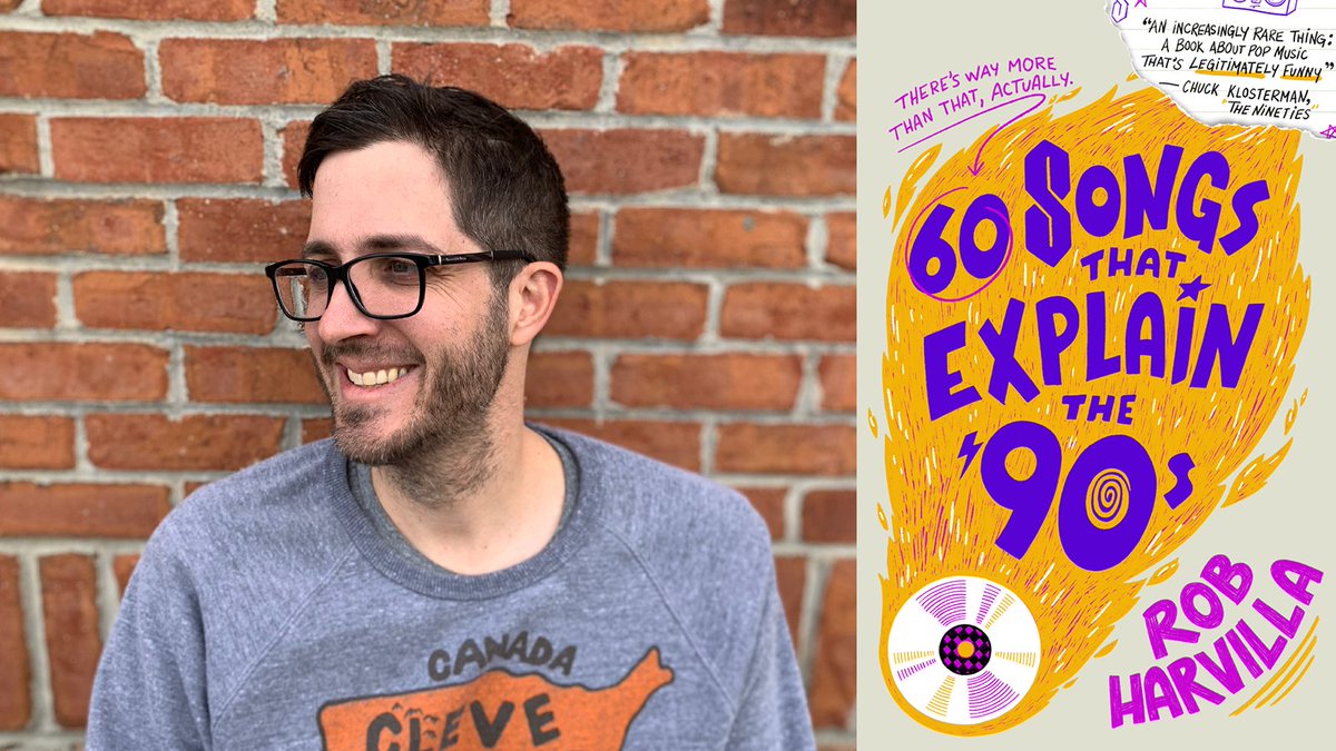 Writer and podcaster Rob Harvilla (@harvilla) regales music lovers with tales from his new book 60 Songs That Explain the '90s. w/ @CommotionCBC's host Elamin Abdelmahmoud (@elamin88). Wed, May 29 at 7 pm | Toronto Reference Library Register: ow.ly/ttGc50RyxC6 #SalonSeries