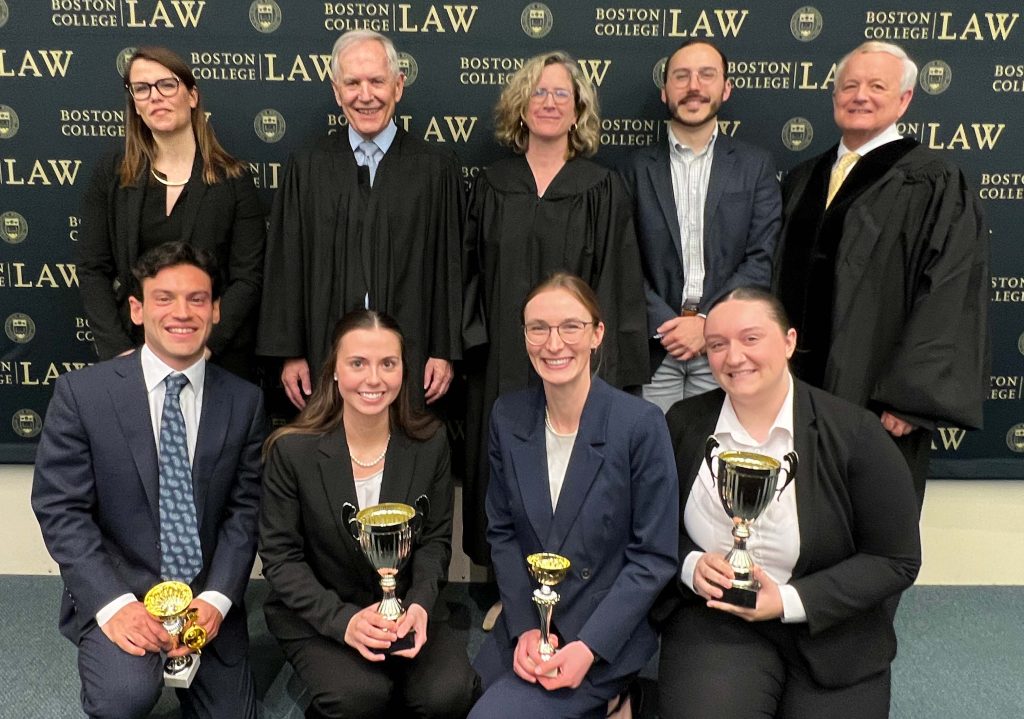 BC Law's Grimes Moot Court Finals a close one: At the 67th annual competition, Allison Carvalho and Bella Burrell took home the top prize. lawmagazine.bc.edu/2024/05/grimes…