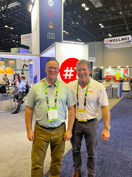 President & CEO, Darrell Stafford met up with Christopher Gagliano of @PennCollege at @NPEplasticsshow yesterday! We are honored to have been asked to speak again at the 2024 Penn College thermoforming workshop in June! #NPE2024