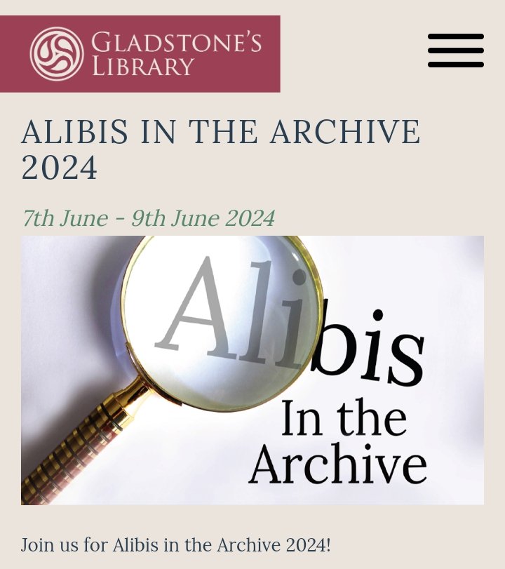 I can't believe it's only a month until Alibis in the Archive at Gladstone's Library! It's shaping up to be a very exciting weekend. I'm appearing with genre legends like @medwardsbooks, @ellygriffiths, @Shotsblog, @LeighRussell and @victoria_dowd.