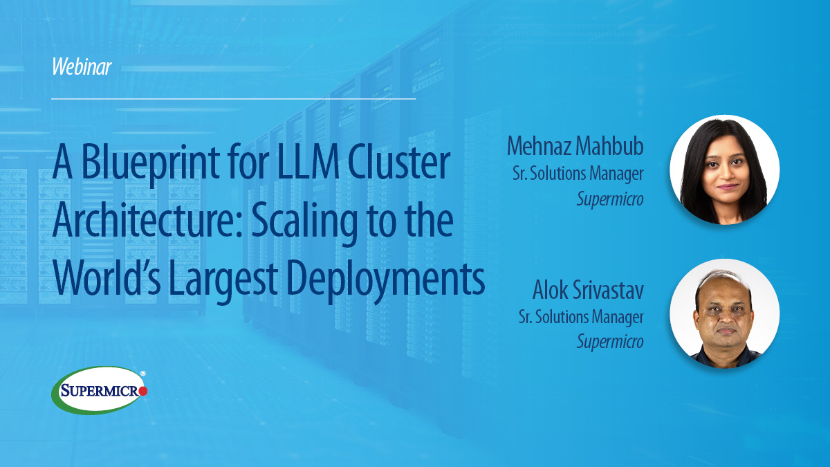 🔔Large language models (LLM) are pushing the boundaries of traditional data center infrastructure with demanding AI workloads and increasing complexity. 📌Join our webinar with Supermicro experts and learn more about it! 🔗hubs.la/Q02wswjL0