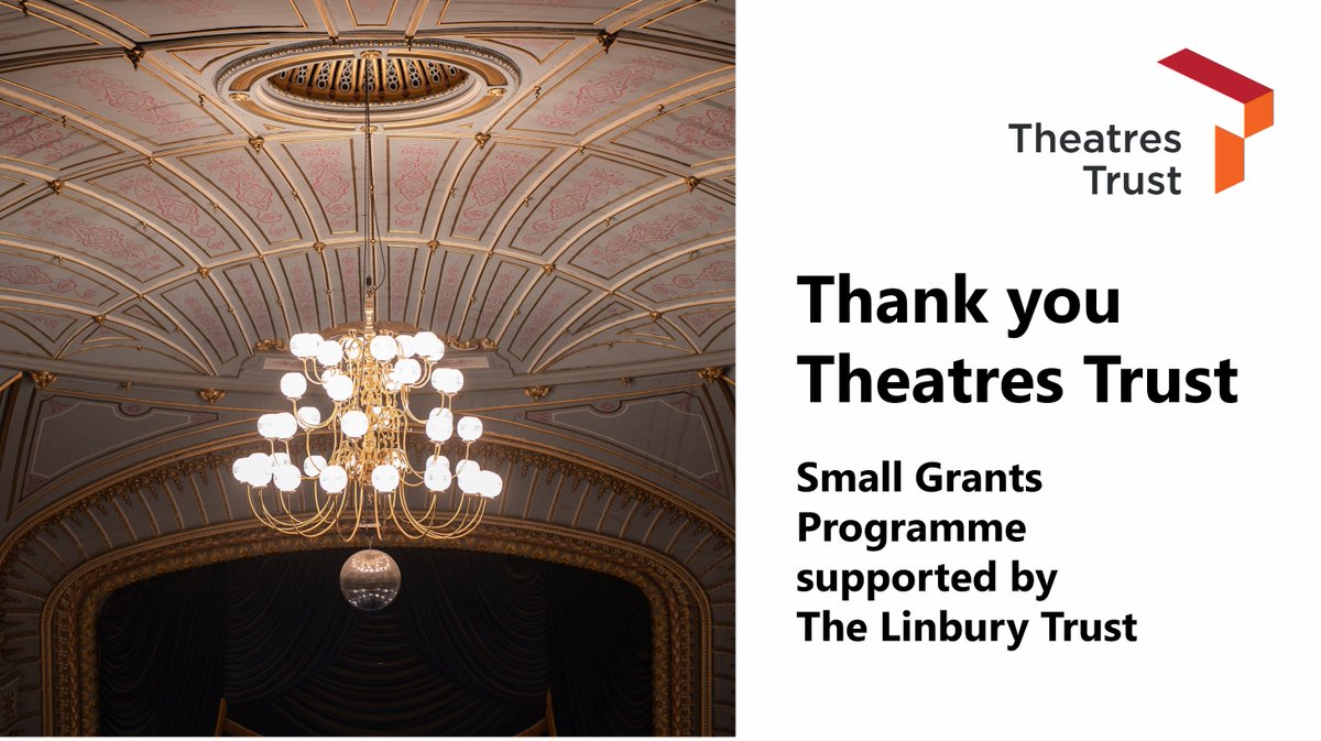 We are delighted to have been chosen for the Small Grants Programme by @TheatresTrust, supported by @TheLinburyTrust. This will help the Theatre upgrade our dated emergency lighting, improving our energy efficiency and customer safety💜 Find out more: bit.ly/TTOHsgp