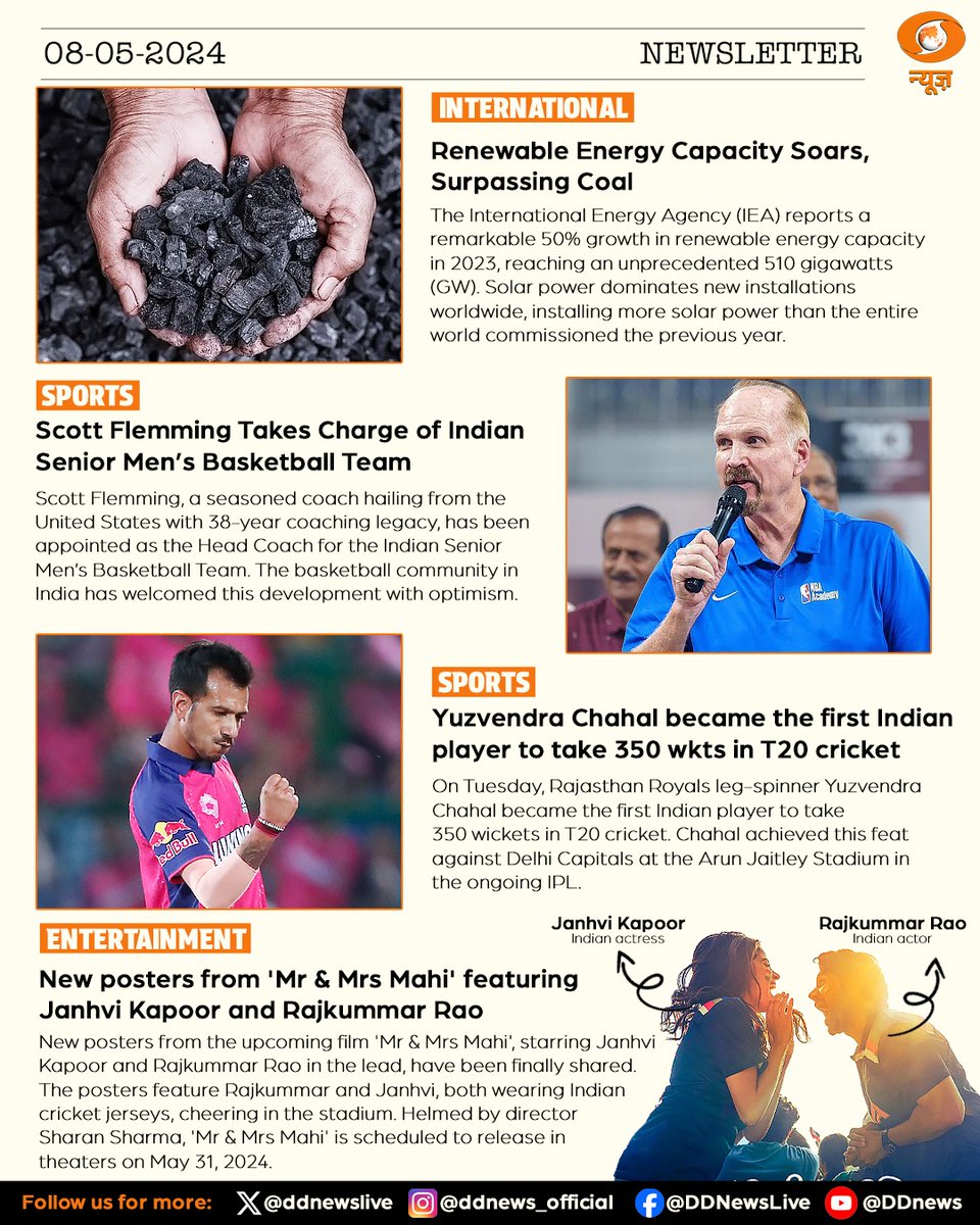 आ गया आज का आपका #DDNewsletter! पढ़ें देश, दुनिया, खेल और एंटरटेनमेंट की टॉप खबरें!  

#DDNews | #Basketball | #Mayawati | #BSP | #IEA | #JanhviKapoor