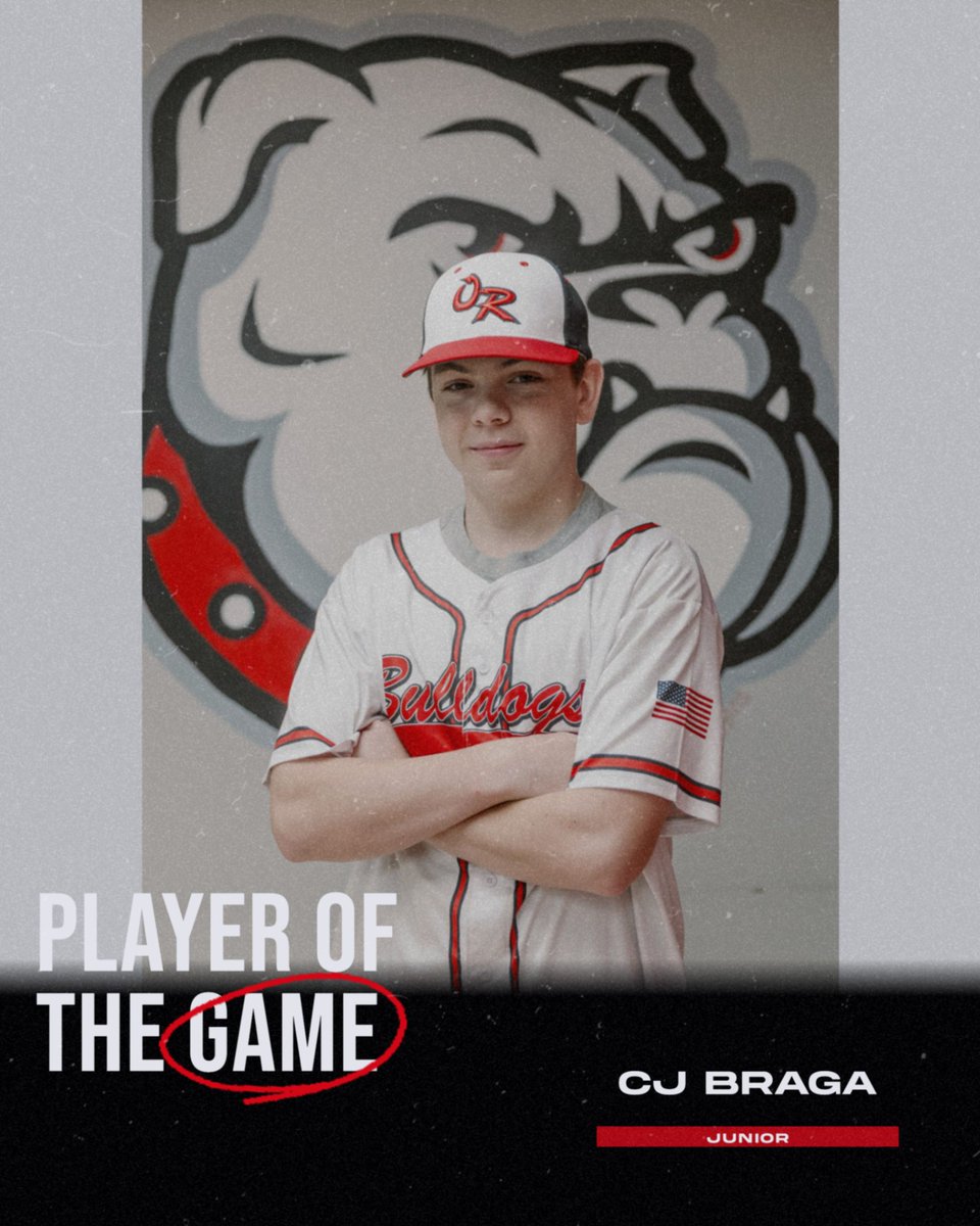 Baseball beats Bourne 7-6 Player of the game: CJ Braga