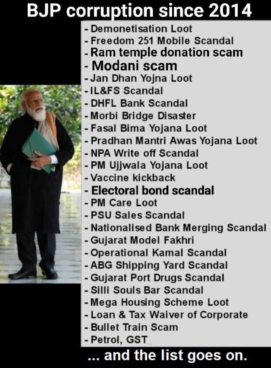Modi is the most corrupt prime minster in Indian history 
#ModiHataoDeshBachao