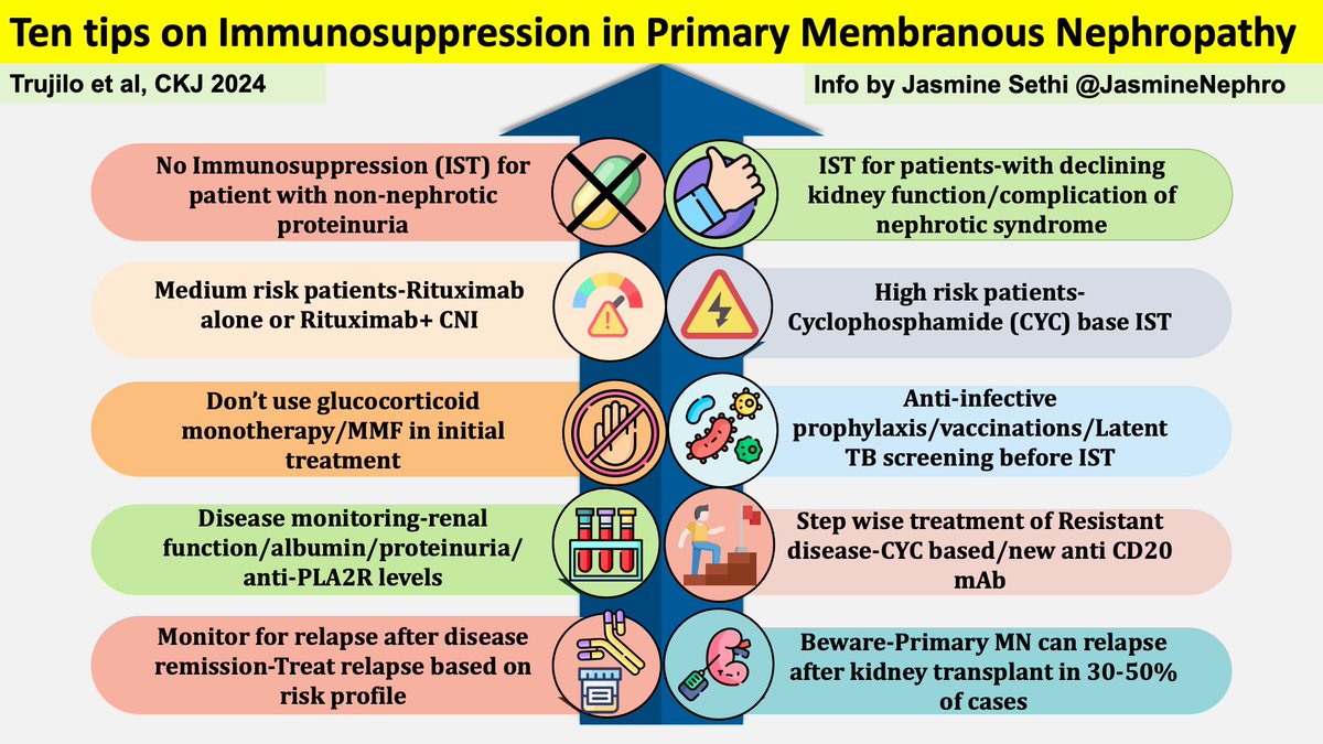 🫘🆕10 points of Membranous GN treatment 👇🤩infographic academic.oup.com/ckj/advance-ar… @CKJsocial