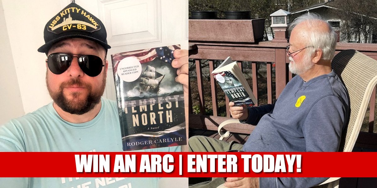 Thank you to ARC winners for sharing their pics of my upcoming novel, TEMPEST NORTH (GRITT 1820’s - pub. 7/16/24). Do you want to read an ARC of TEMPEST NORTH? Enter today: rodgercarlyle.com/arc-tn