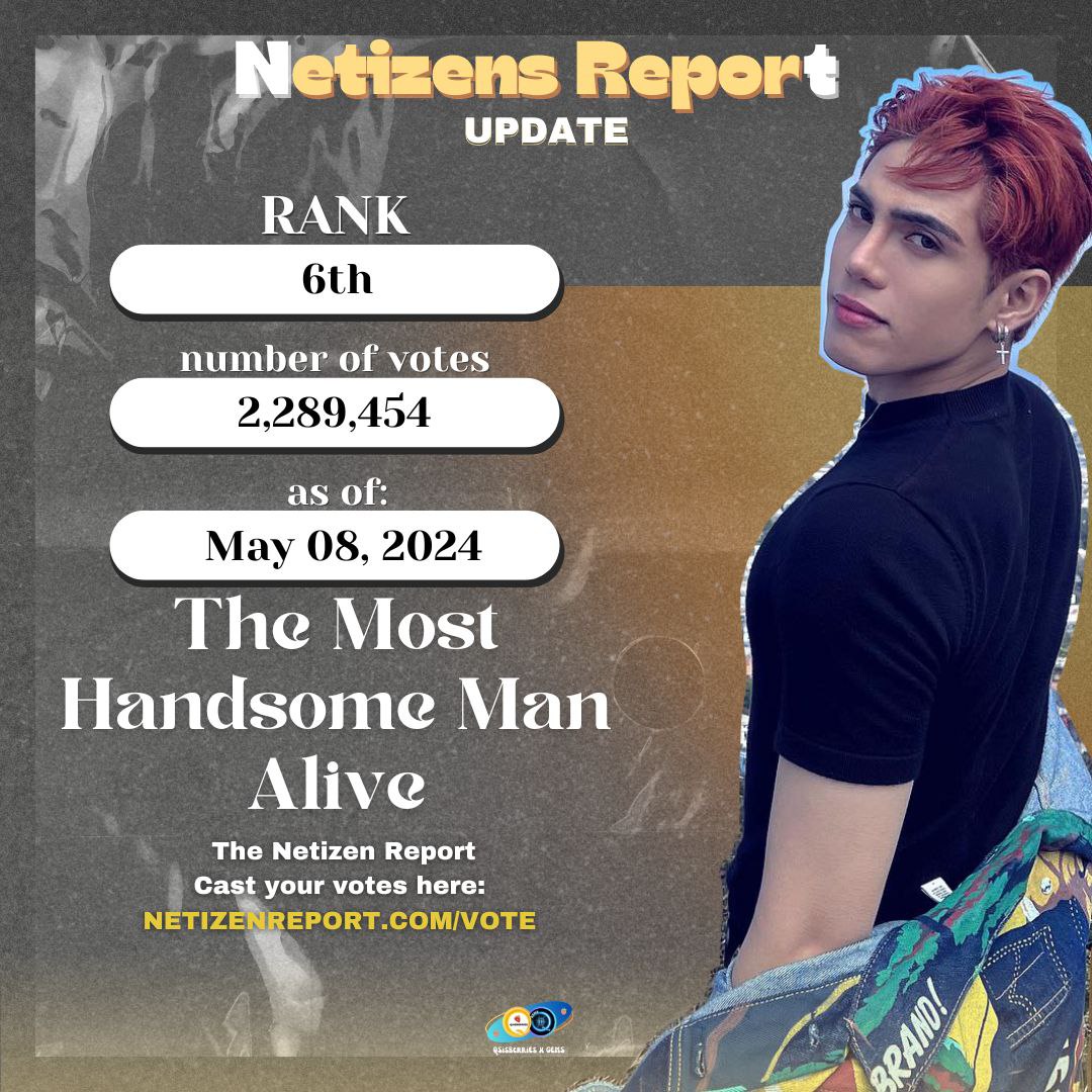 Habol ulit? Don't forget to cast your votes! 🗳️ Netizens Choice App 🗳️ Instagram rb.gy/od7xsd 🗳️ Voting tags on X #NETIZENSREPORT #STELLAJERO for Most Handsome Man Alive #MHMA2024 #MHMA2024STELLAJERO @thenreport @stellajero_  #SB19_STELL #Stell