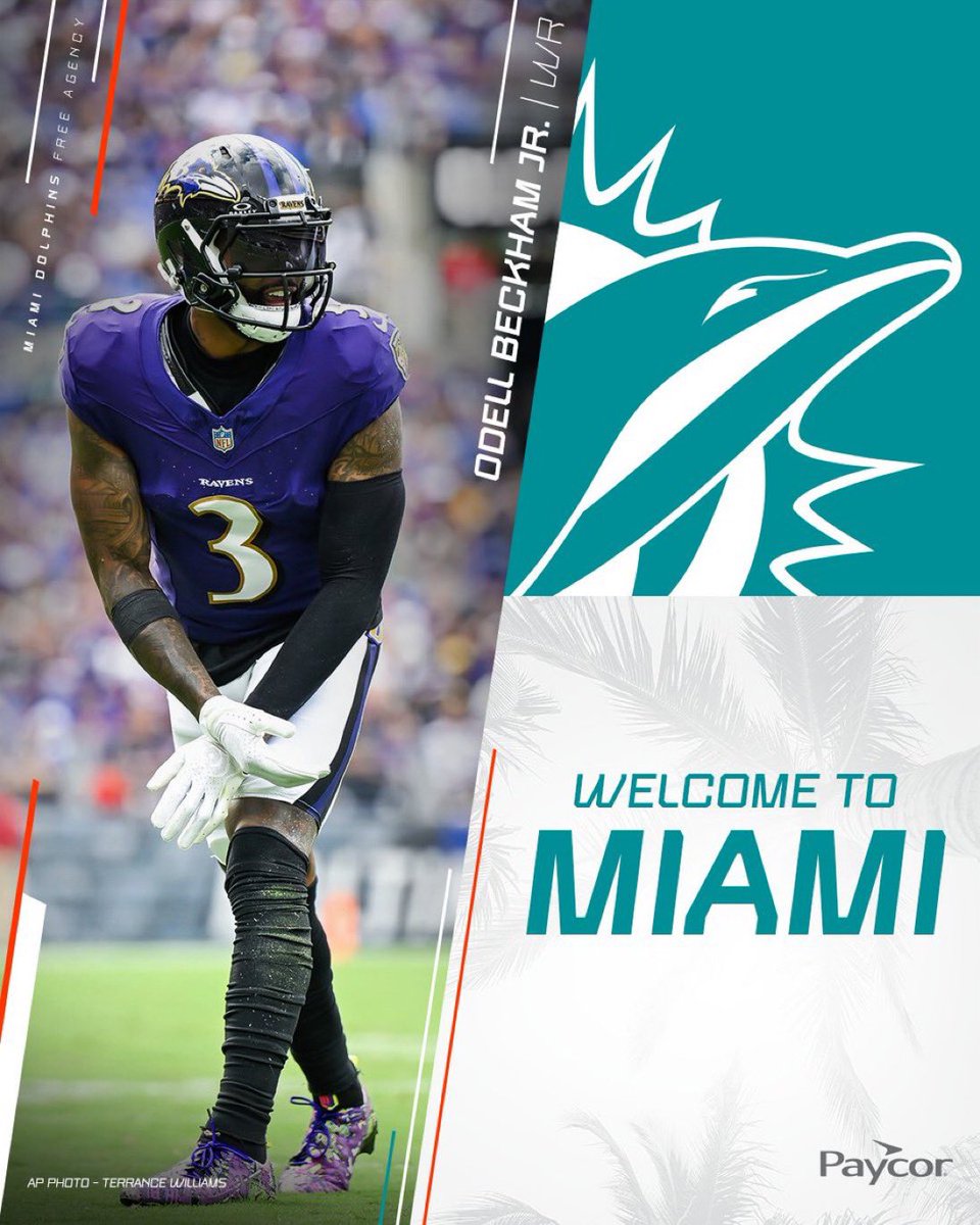 Dolphins announced they officially signed WR Odell Beckham Jr.