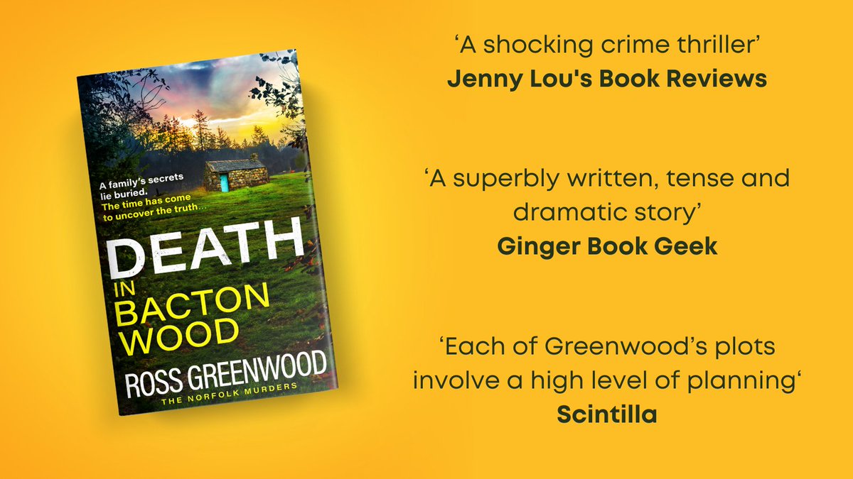 Thank you to @Ginger_bookgeek, @Scintilla_Info and @McclintonJenny for their recent reviews on the #DeathInBactonWood by @greenwoodross #blogtour Buy now ➡️ mybook.to/bactonwoodsoci…