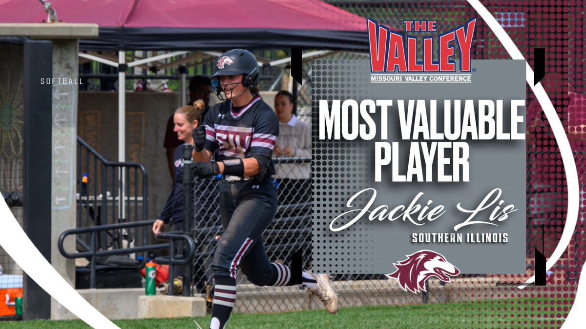 🚨MOST VALUABLE PLAYER🚨 Jackie Lis OF @SIU_Softball, ranked 2nd in the MVC in batting with a .362 average.  Her 48 runs scored is a league-best & her 34 RBI ranks 5th in the MVC at a .489 on-base % this season, for No. 2 in the MVC More ➡️bit.ly/4b4DxtW #MVCSoftball