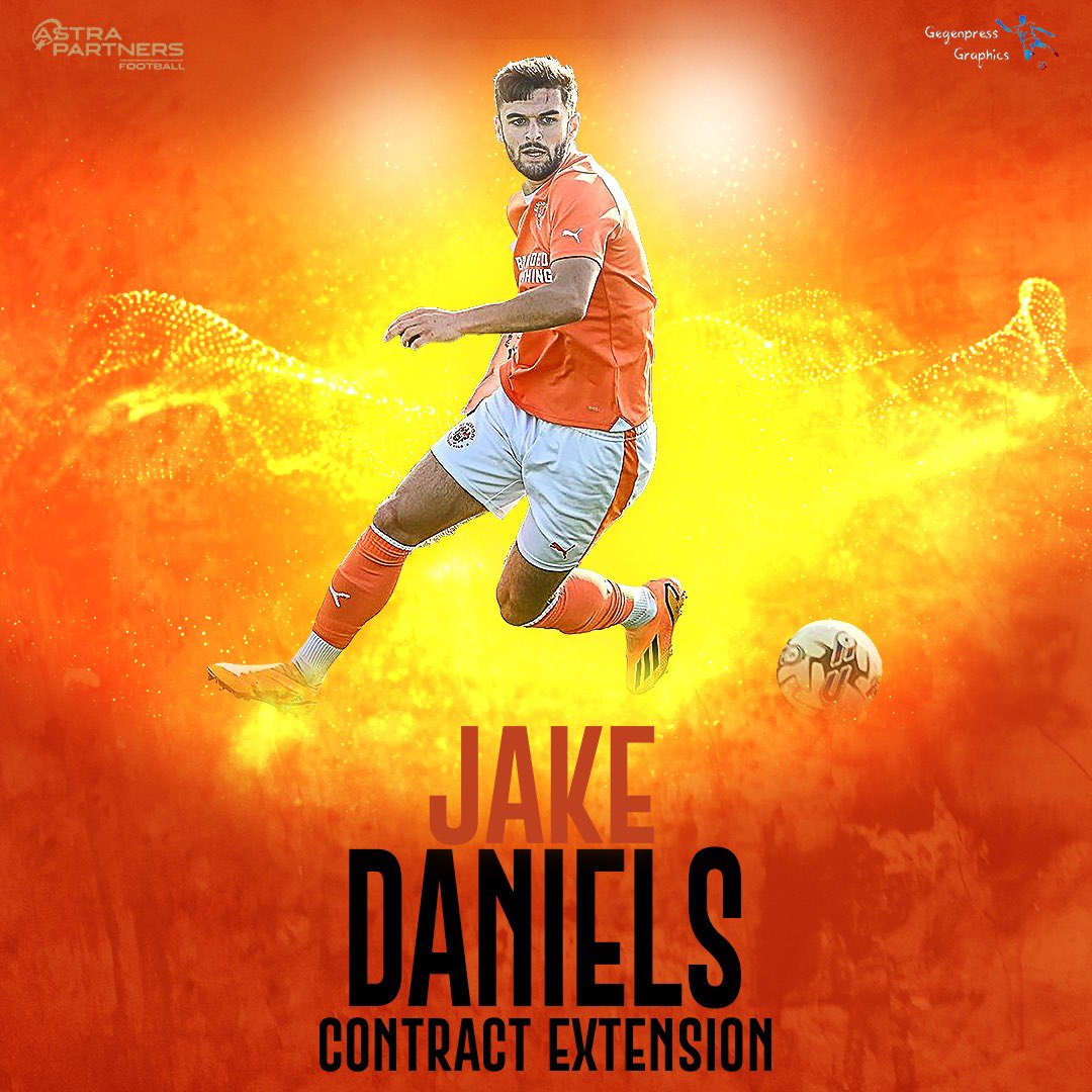 Really happy for @Jake_Daniels11 signing a 12 month contract extension with Blackpool FC.

Great loan this season, development has gone up. Let’s see what we can produce 24/25, excited to see what he can produce. Well done Jake!!