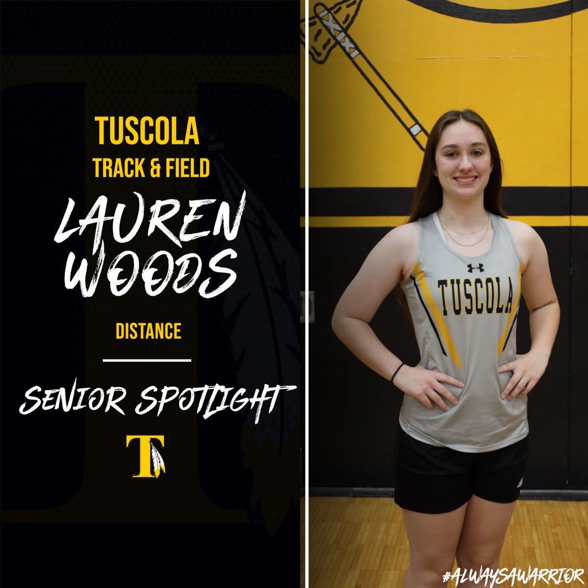 We would like to congratulate Lauren Woods, Senior  Track & Field athlete, on an outstanding career at TCHS and wish her the best of luck!  #SeniorSpotlight #alwaysawarrior