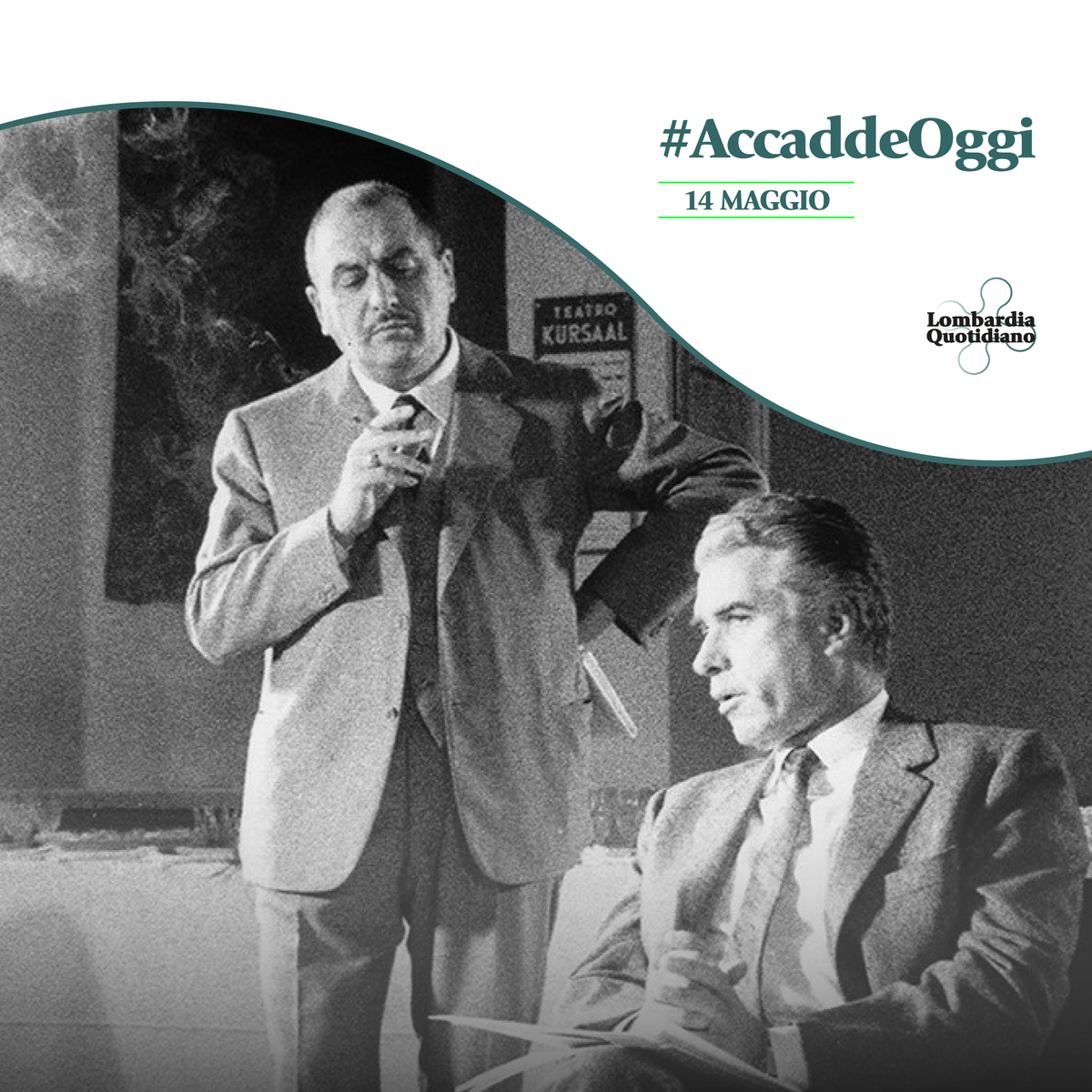 #14maggio #AccaddeOggi Un’idea rivoluzionaria quella dell’attore triestino Giorgio Strehler e l’impresario d’arte milanese Paolo Grassi che nel 1947 fondarono il primo teatro stabile italiano: il Piccolo Teatro di Milano