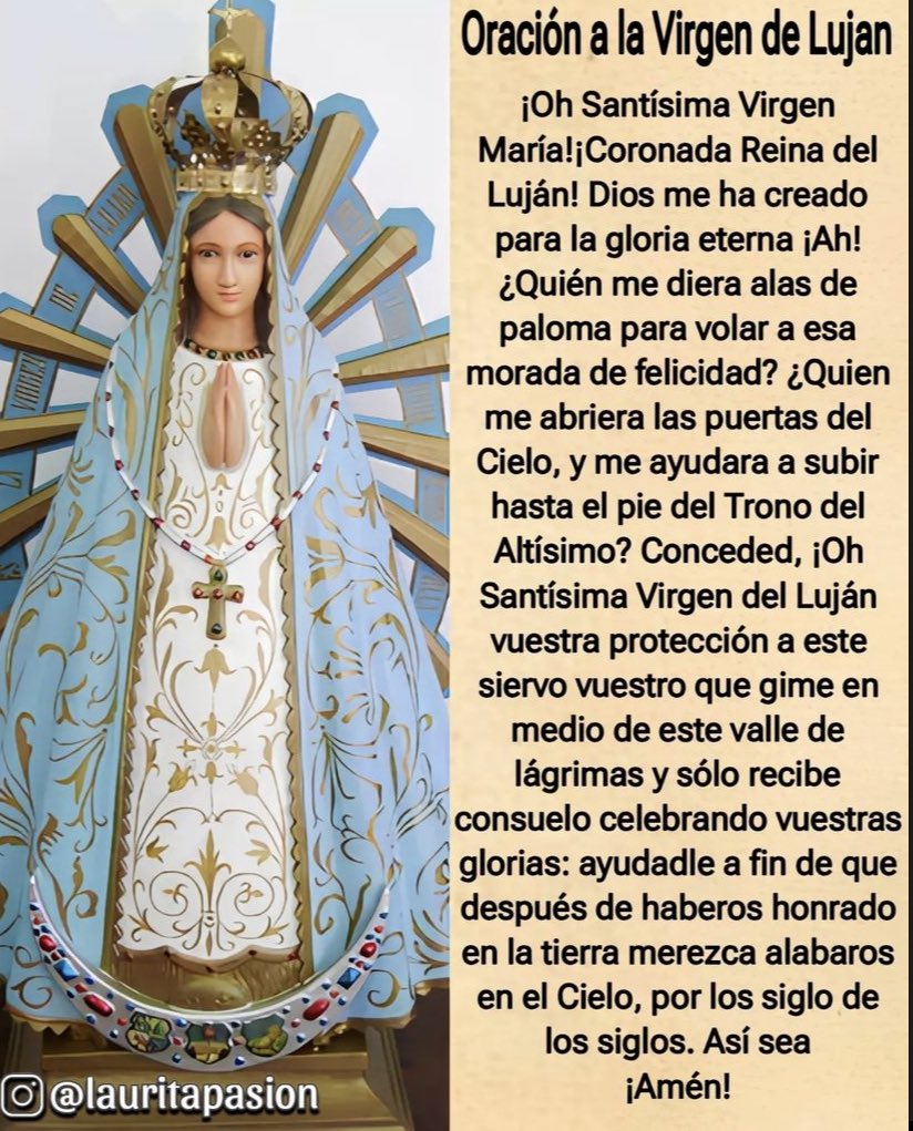 #VirgenDeLuján 🌹
#RuegaPorNosotros 🙏🏻🕯️✨
